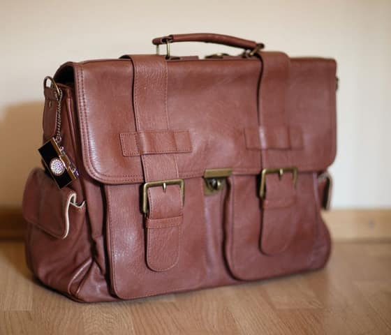 Sacoche ordinateur cuir